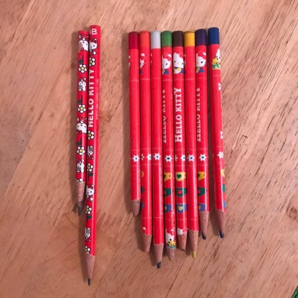 Vintage Sanrio Hello Kitty Pencil Lot 1995 1999